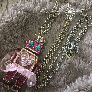Betsey Johnson Robot Necklace
